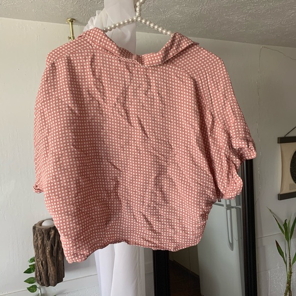 Forever 21 Mauve Checkered Print Crop Top - Picture 4 of 5